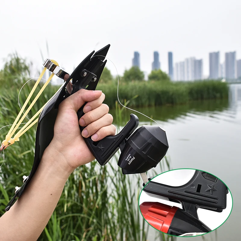 Met Sterke Magnetische Beschermondersteuning Katapult Outdoor High Power Fish Shooting Katapult Adult Jacht Katapult Pakket