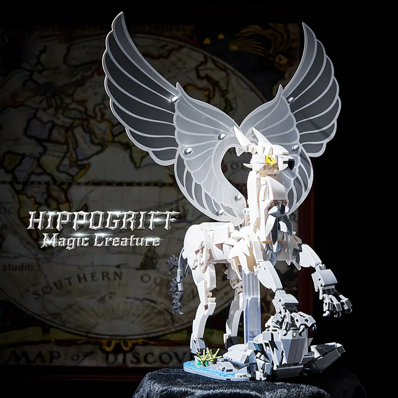 Creative MOC 698pcs Magic World Hippogriff Model Building Blocks Set Magical Creature Figures Kit Bricks Toys For Children Gifts