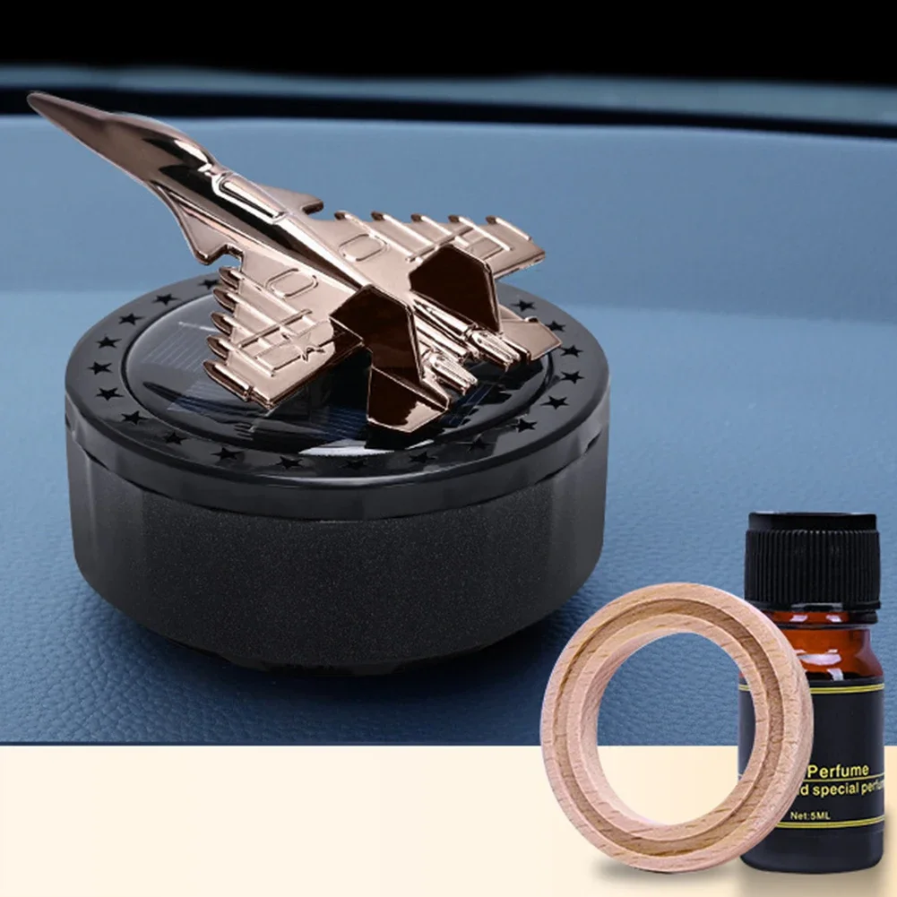 Solar Powered Car Air Freshener Diffuser Fighter Model Design For Unique Decoration And Efficient Air Purification