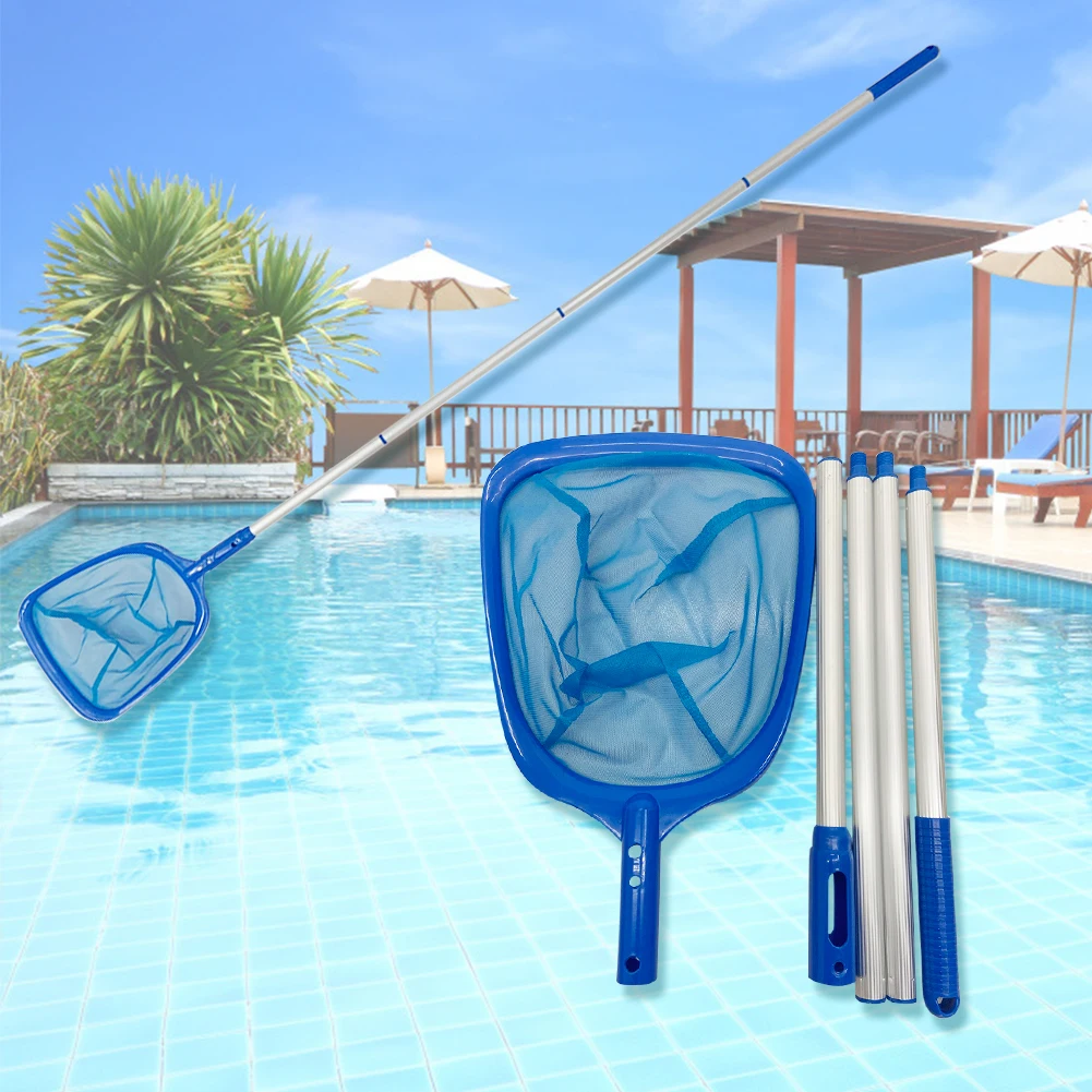 Swimming Pool Sweeping Net Telescopic Swimming Pool Cleaning Net Detachable Lightweight Multifunctional Debris Tools Accessories