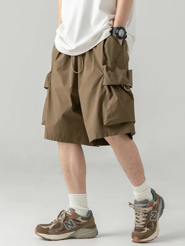 

Men's Summer Ice Silk Loose Casual Workwear orts Five-Quarter Thin Faion Brand Outdoor Sports Loose Fit Youthful Energy