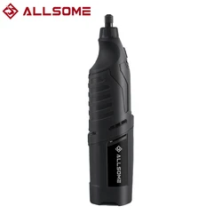 Allsome 무선 회전 공구, 6 단 변속 전기 드릴 세트, 절단 연마 조각, 다목적, 12V