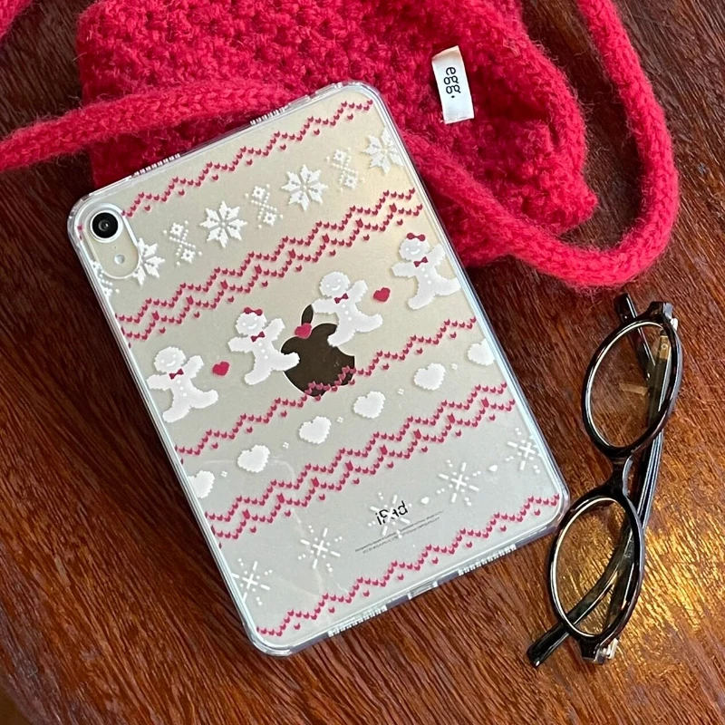 

Winter Snowflake Snowman Y2K Korean Ins Cover For iPad Pro 13 11th M5 M4 12.9 A16 10 8 7 9th 10th Air 11 M2 M3 Mini Tablet Case