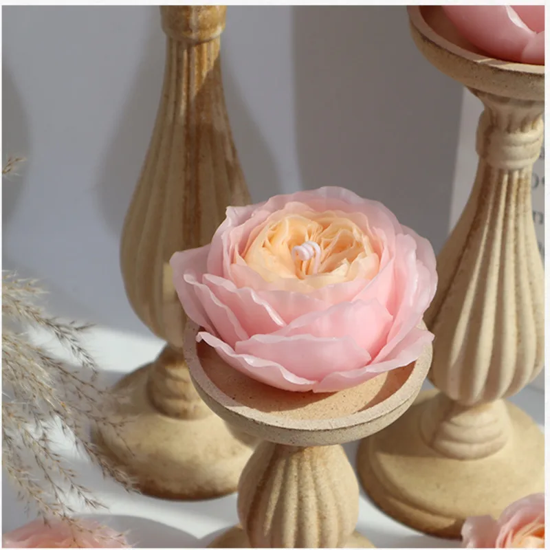 Handcrafted Natural Plant Essential Oil Candle, Artificial Rose Scent Diffuser, Floristry Aromatherapy, Elegant Favor, Favor