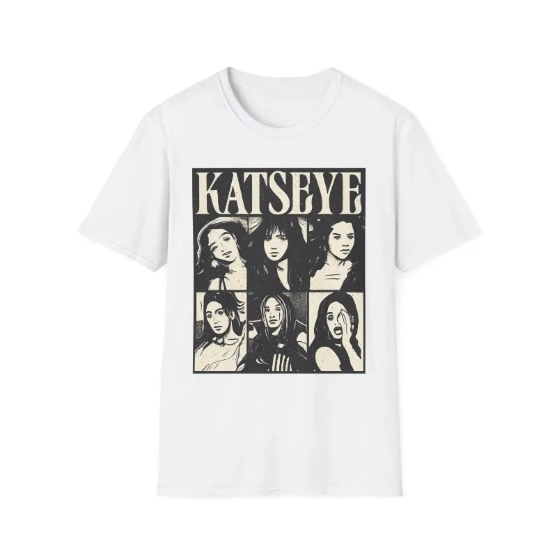 Katseye Music T-Shirt femme imprimé Vintage mode haut tendance printemps/été pur coton unisexe T-Shirt à manches courtes