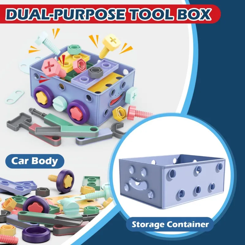 New Children's Educational DIY STEM Building Toy Kids Screw Nut Combination Disassembly Assembly Disassembly Building Block Toys