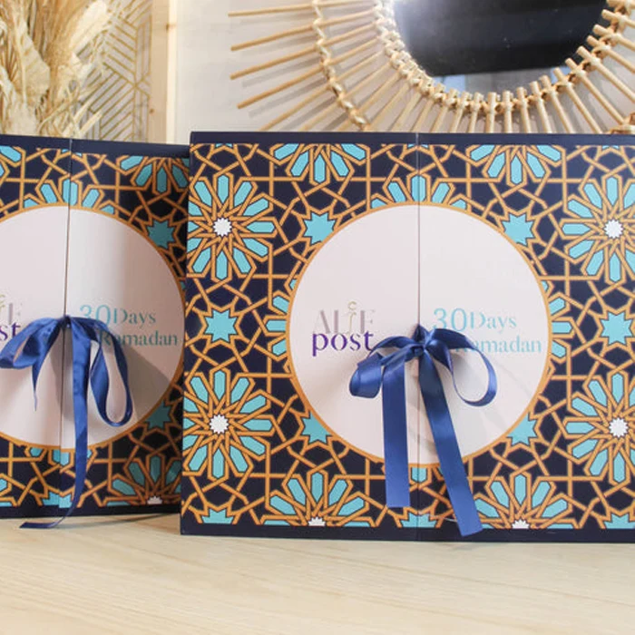 custom. Cardboard Box Empty Gift Chocolate Big Packaging Customized Blank 30 Day Ramadan Advent Calendar