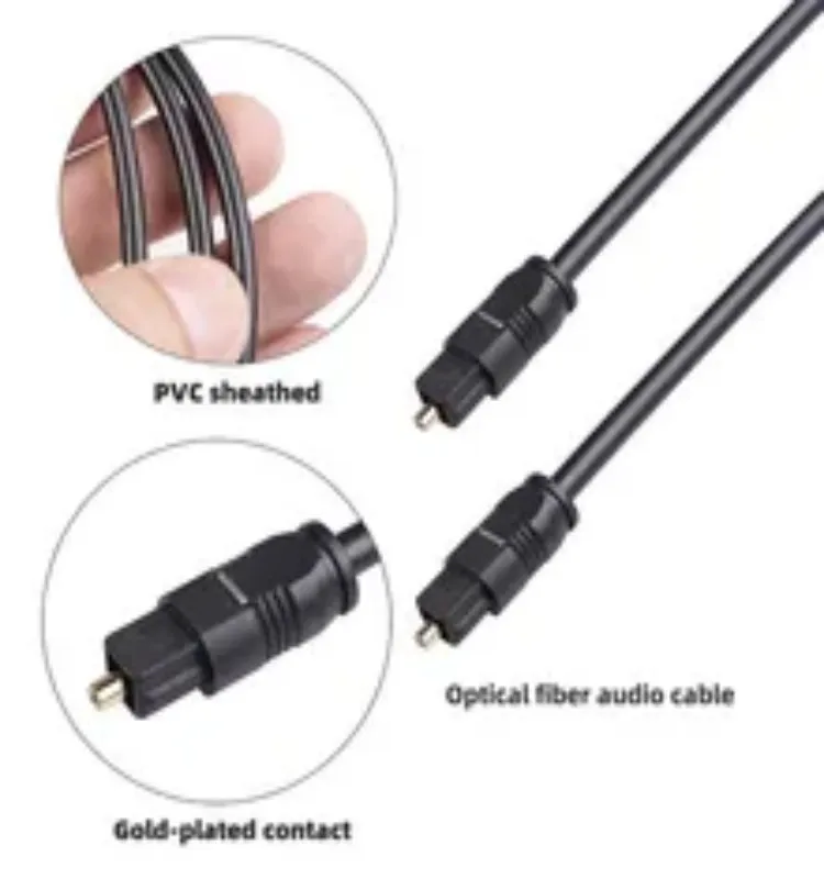 Fiber Optic Audio Cable SPDIF Digital Audio TOSLINK Audio Digital Cable Optical TV to Amplifier