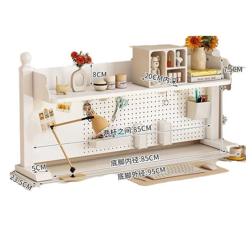 

Desk multi-layer finishing hole bookshelf