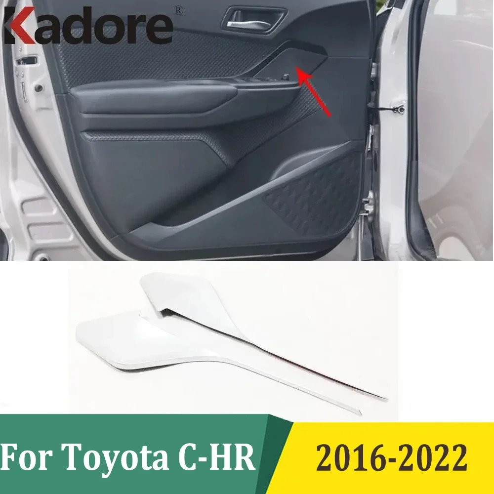 

For Toyota C-HR CHR 2016-2020 2021 2022 Door Armrest Decoration Protection Cover Trim Strip Stickers Interior Car Accessories