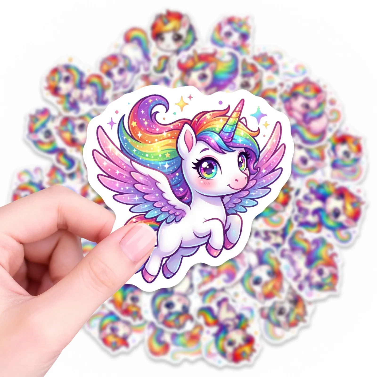 

10/50PCS Cartoon Cute Rainbow Unicorn Stickers Waterproof Graffiti Stickers Kids Toy Decorative Stationery Box Desk Scooter
