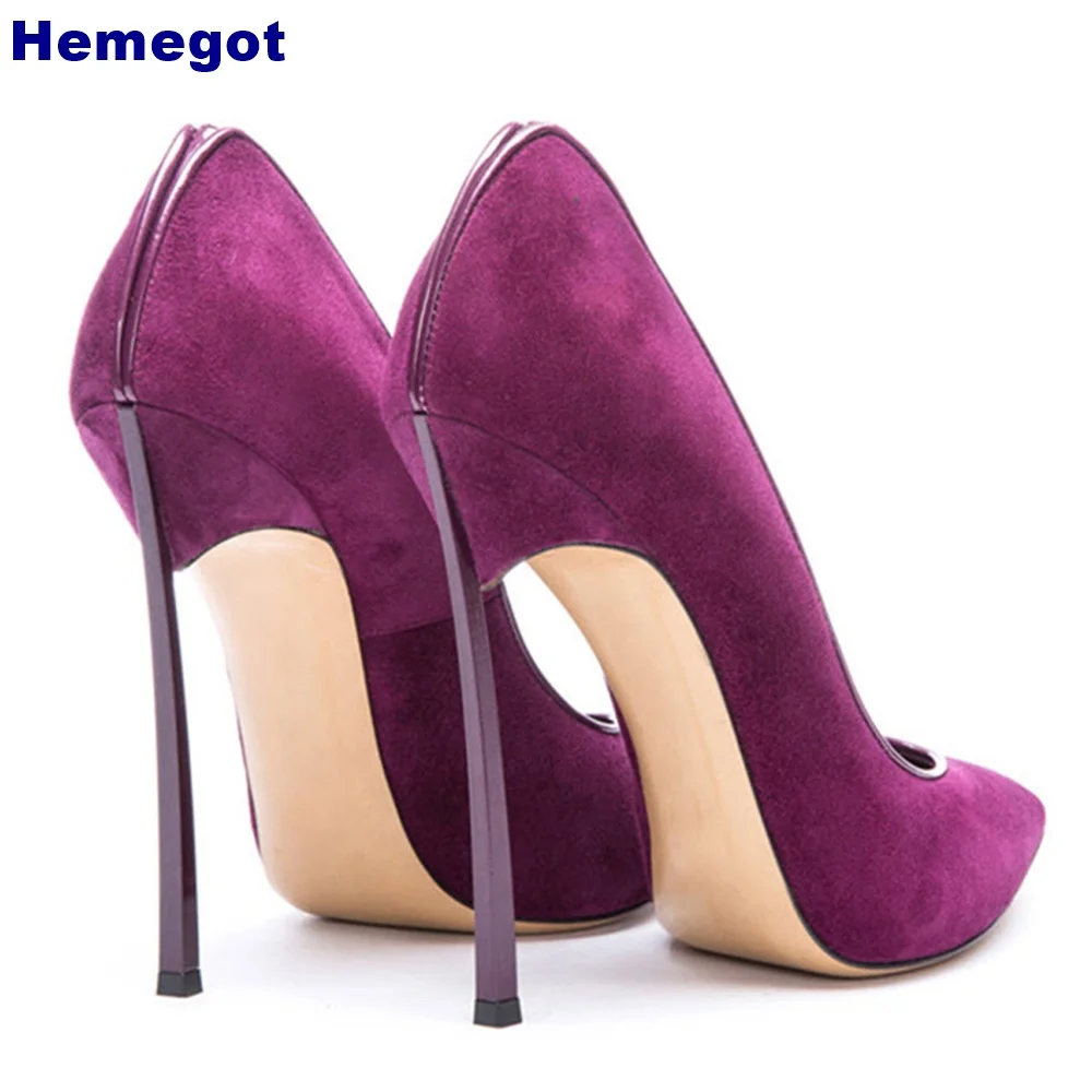 

Pointed Toe Sexy Party Pumps Summer Shallow Ins Style Metal Stiletto Wedding Shoes Solid Color Fashion Women Slip On High Heels