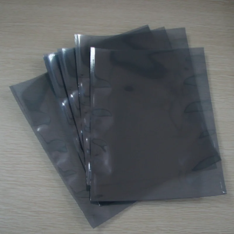 DHL 7*11cm Open Top Anti-Static Shielding Plastic Pack Bags ESD Anti Static Packing Storage Bag Antistatic Package Bags