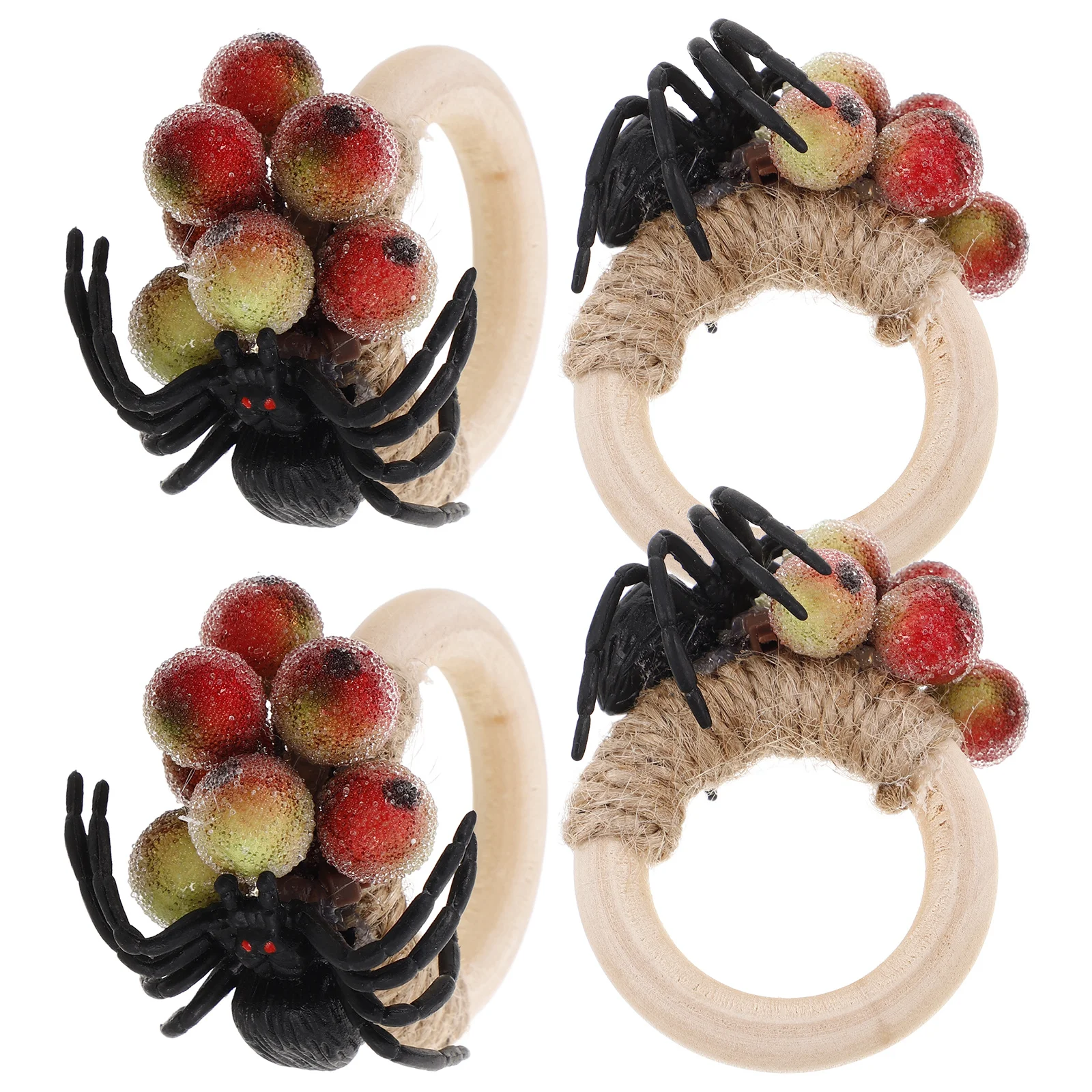 

6pcs Spider Napkin Rings Metal Halloween Decoration Unique Napkin Holder For Party Dining Table Table Decoration Serviette Ring