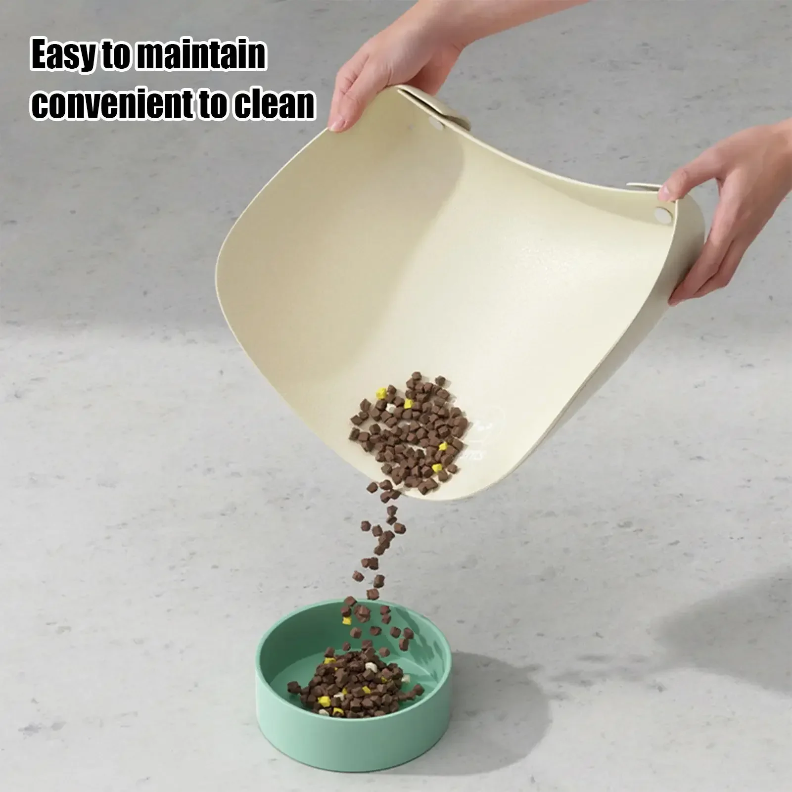 Pet Feeding Mat Pet Food Feeding Pad PU Leather Pet Anti Spill Placemat Waterproof Oil Resistant Cat Bowl Mat
