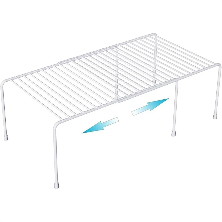 

Kitchen Cabinet Organizer and Storage Shelves Expandable Freezer Shelf Organizer Rack with Scratch Resistant Feet for Counter P