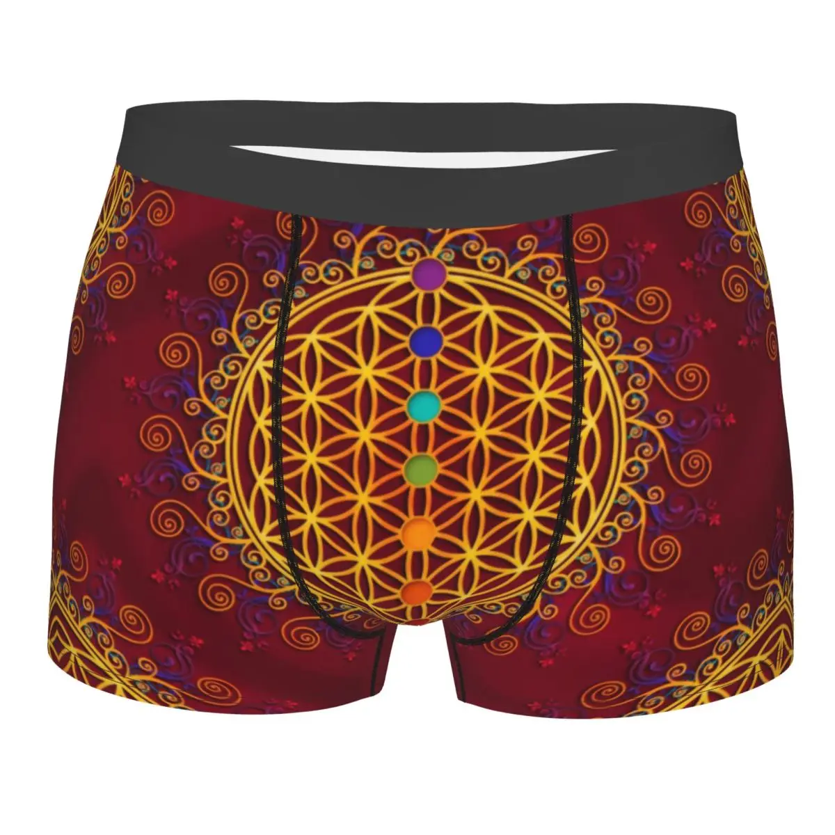 Niestandardowe bokserki Flower Of Life dla Homme druk 3D duchowość joga Zen Mandala bielizna-majtki figi rozciągliwe kalesony