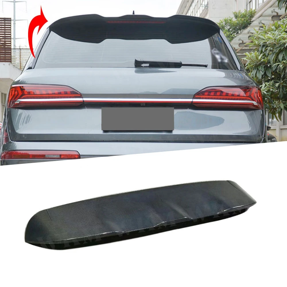 Rear Roof Spoiler Windshield Wing for Audi Q5 2021-2024 Carbon Fiber Apron Winglet Car Moulding Bodykits FRP Exterior Decoration