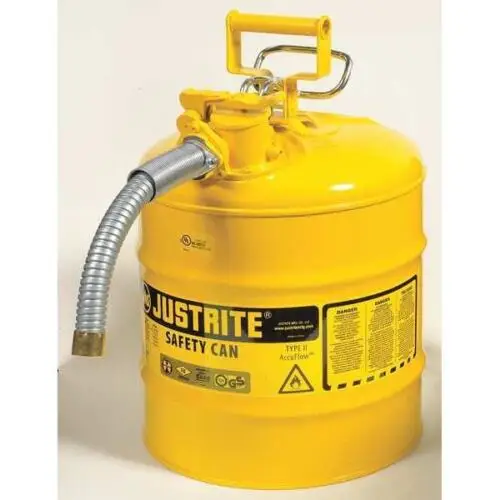 Justrite 7250230 Type Ii Safety Can, 5 Gal Capacity, For Use With Diesel, 697841140738