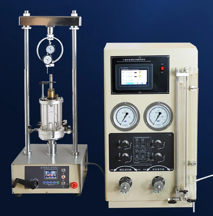 30KN Shear soil Different capacity Bench Light duty Triaxial Test Apparatus Table Type Triaxial Test Equipment