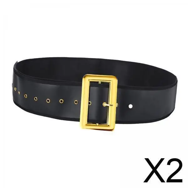 

Ремень Санта-Клауса, широкий декоративный пояс из искусственной кожи, винтажный модный ремень с пряжкой на Рождество, Хэллоуин, косплей для мужчин