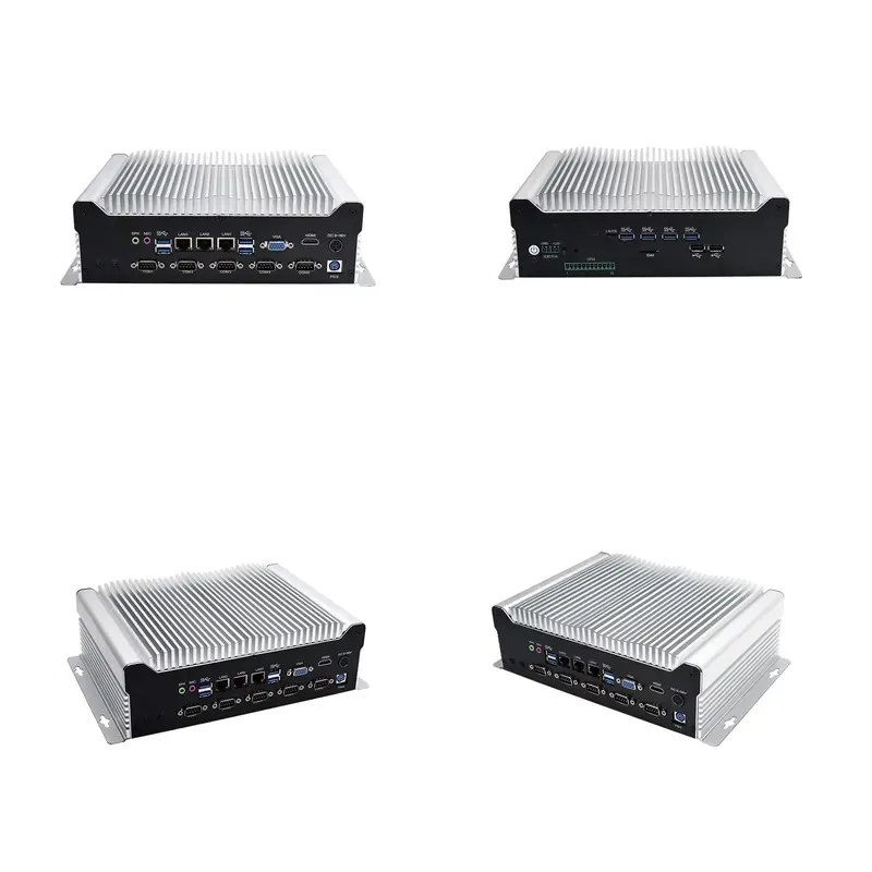 Fanless Industrial Pc for Core I3 I5 I7 / Celeron 32GB 8*USB3.0, Industrial Fanless Industrial Embedded Computer with 4G WIFI