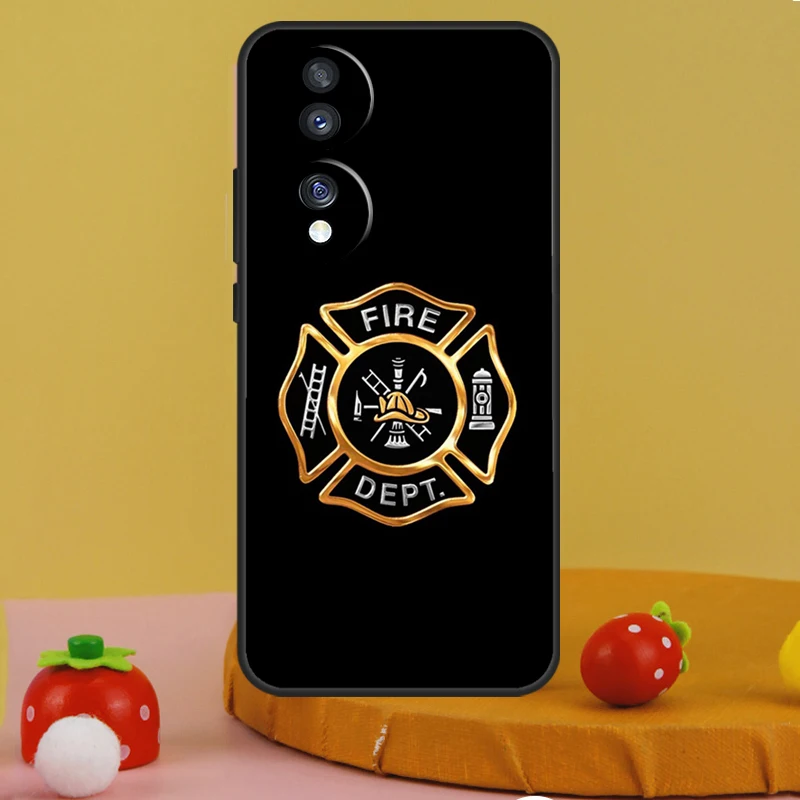 Firefighter Fire Department Fireman Case For Honor 200 Pro X9a X9c X8a X7a X6a X7 X8 X9 X8b X9b 50 70 90 Magic 5 6 Lite Cover