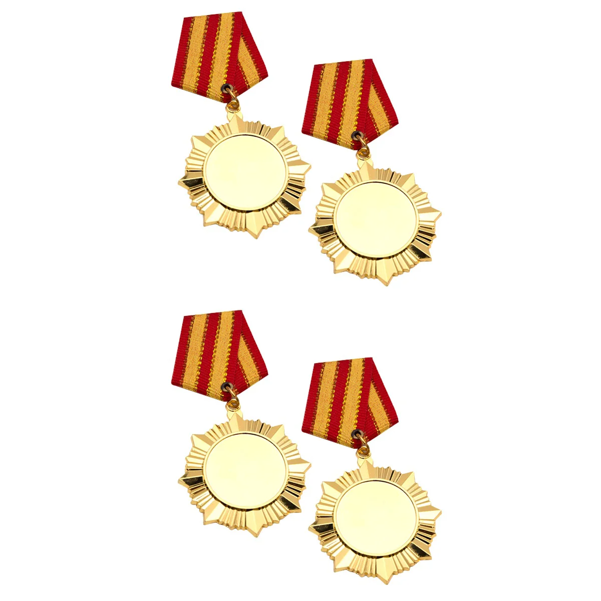 2 Pack Competition Medal Metal Honor Alloy Sports Medals Award Soccer Stickers Trophy