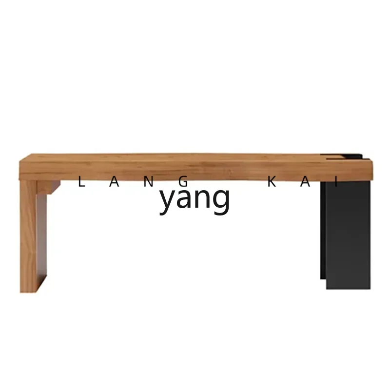 

Yjq Log Solid Wood Bench Creative Shoes Changing Hotel Rest Area Clothing Store Long Stool