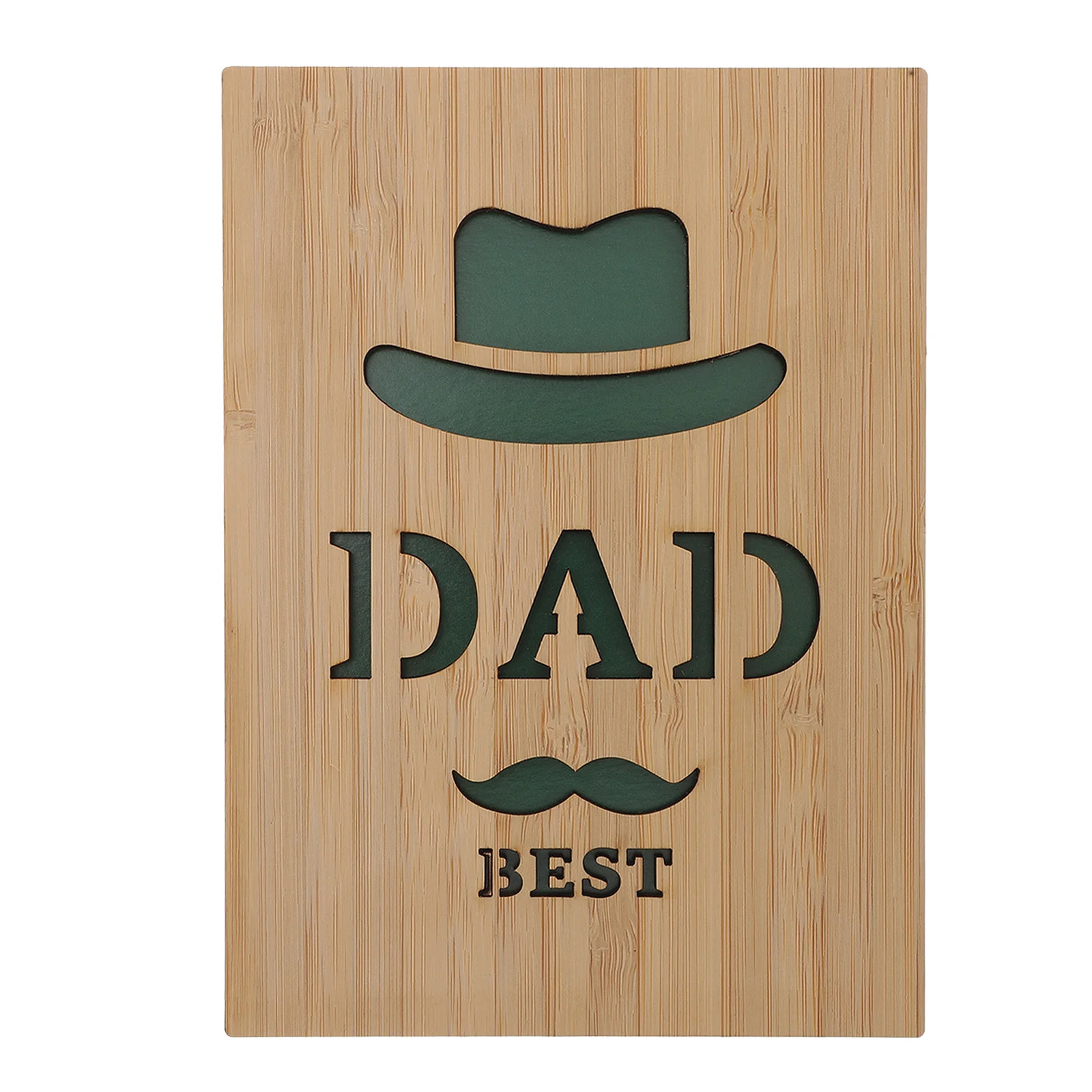 Wood Fathers Day Blessing Card Classic Lightweight Portable Wooden Greeting Card for Father Creative Craftsmanship Unique Design