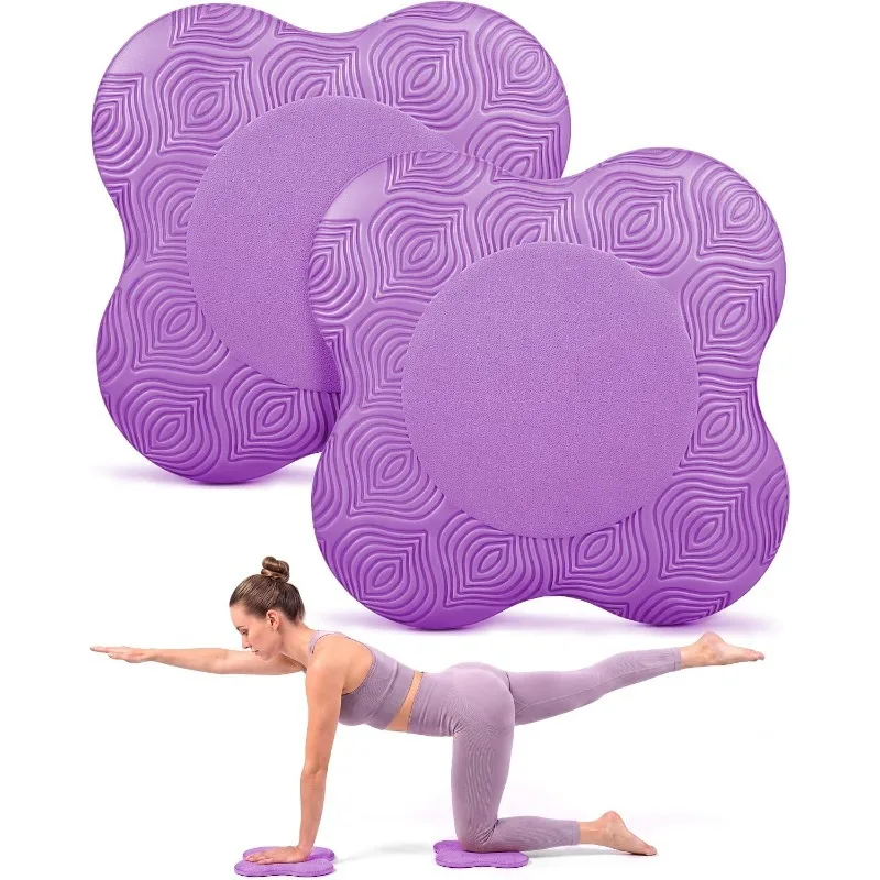 2pcs Foam Yoga Pilates Work Out Kneeling Pad  Yoga Knee Pads Cushion Extra Thick for Knees Elbows Wrist Hands Head