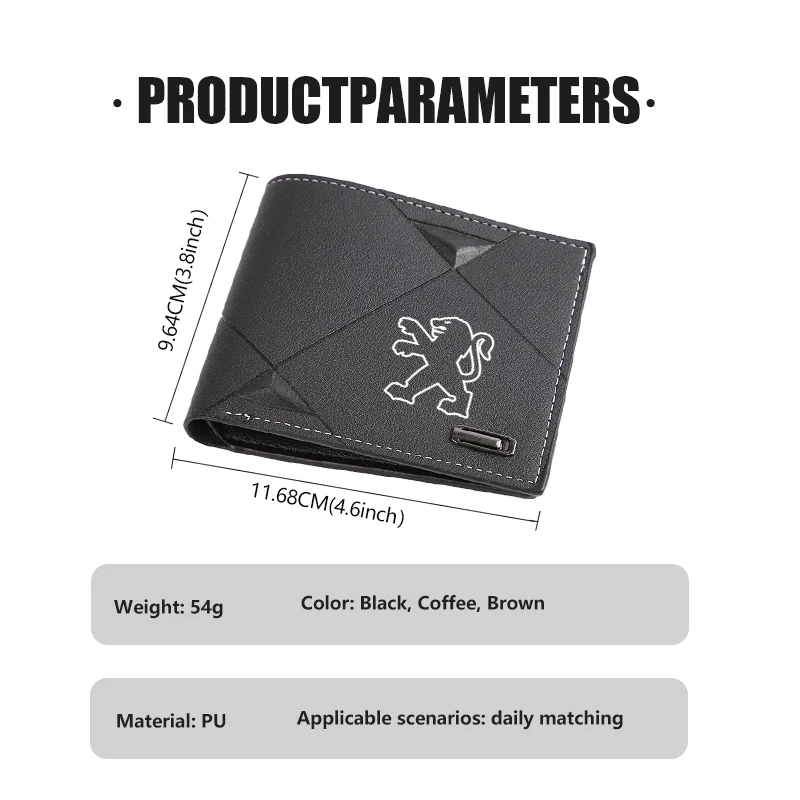 جديد محفظة رجالية محمولة متعددة فتحات بطاقة الائتمان محفظة بطاقات تخزين اكسسوارات لبيجو 208 3008 4008 308 2008 207 107 #6