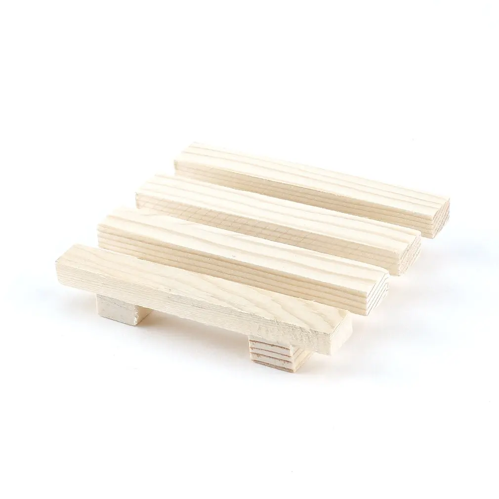 Natural Wood Wooden Soap Dish Storage Tray Holder 8*7cm Bath Shower Plate Support Tray Shower Plate Wash Soap Bath