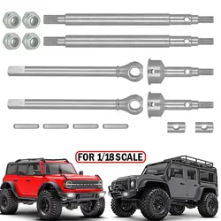 Extended 2mm Thread Stainless Steel Front Rear Axle Shafts For 1/18 Rc Crawler Traxxas Trx4m Upgrade Parts