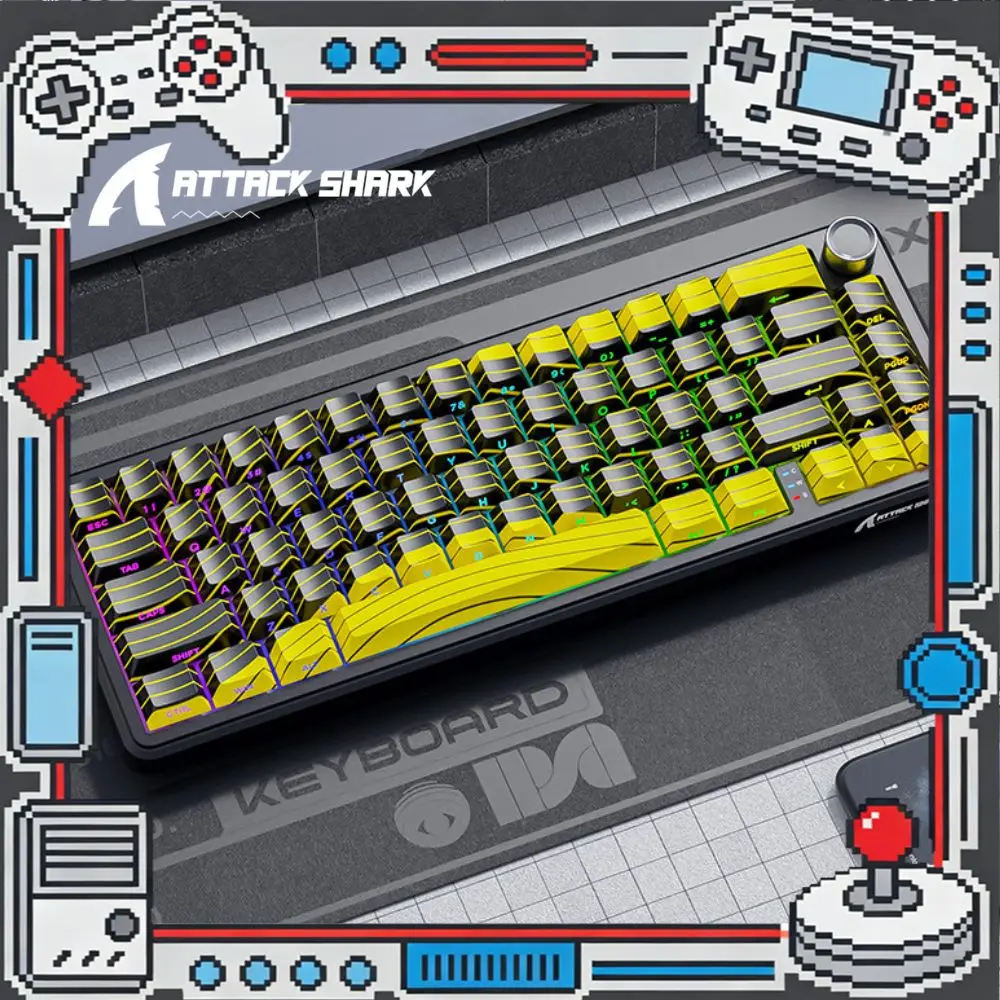 ATTACK SHARK X65PRO HE Magnetic Switch Keyboard Rapid Trigger 3Mode Wireless Gaming Mechanical Keyboard 0.01mmRT Accuracy 8000Hz