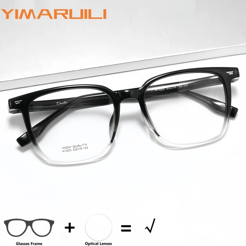 

Модные оптические очки YIMARUILI для мужчин и женщин, очки для коррекции близорукости, дальнозоркости, прогрессивные мультифокальные очки большого размера H10