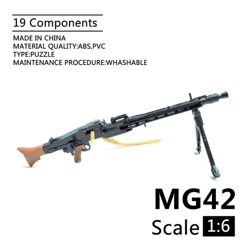 1/6 범용 기관총 조립 모형 플라스틱 무기, 12 인치 군인 군사 빌딩 블록 장난감, MG42  Best5