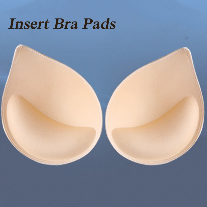 1Pair Swimsuit Spong Bra Inserts For Women Removeable Bra Padding Insert Bikini Enhancer Push Up Breast Pads Bra Accessories