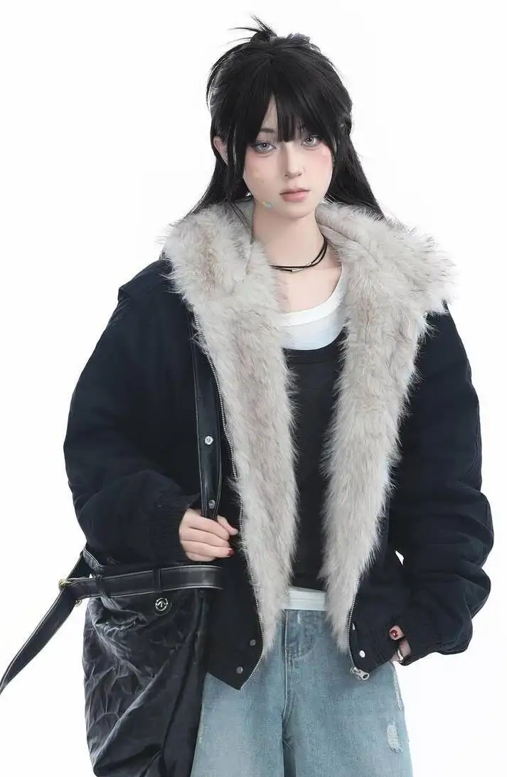 سترات باركاس للسيدات للشتاء من القطن الحيوي مبطنة بأزرار مكشكشة أنيقة حضرية وفريدة من نوعها وحديثة عالية الجودة وعصرية ومتينة