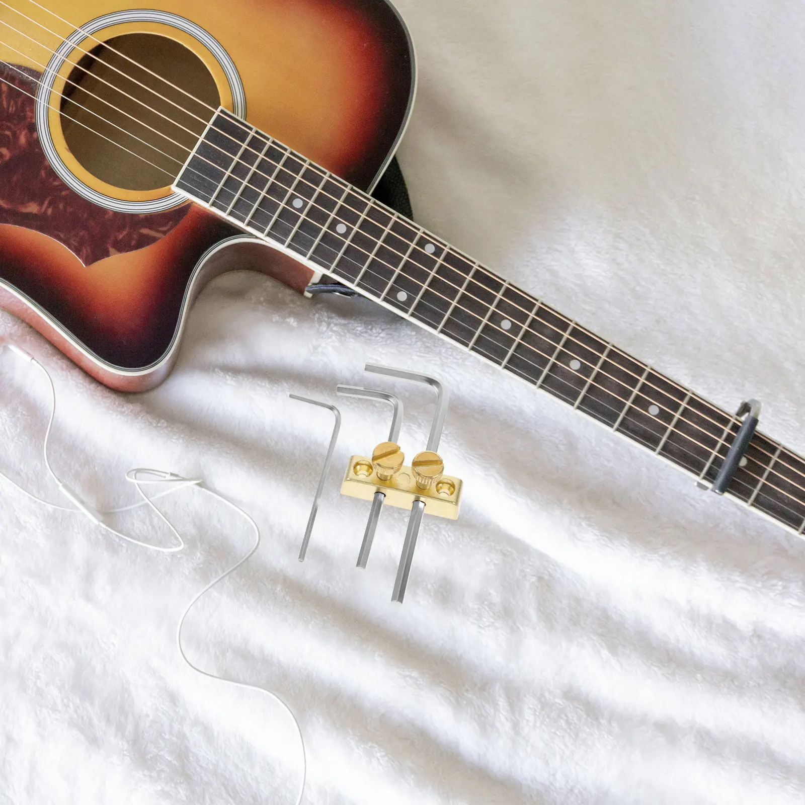 

1Set Guitar Wrench Holder Metal Durable Stable Locking Mechanism for Electric Acoustic Guitar Bridge Maintenance Luthier Supply