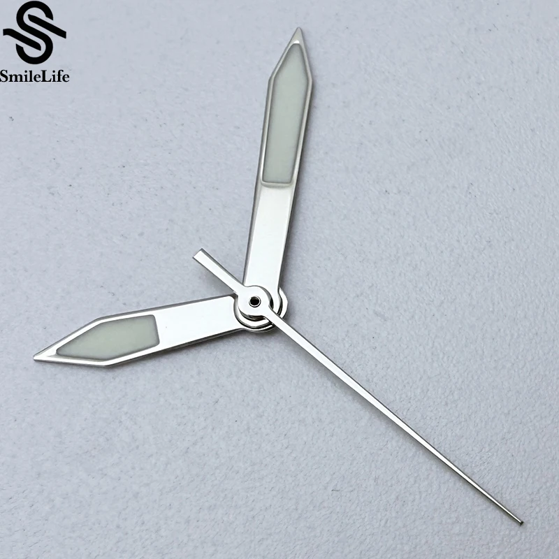 SmileLife Silver NH35 Polished Hands Green Luminous Fit Japan NH35/NH36/4R/7S Automatic Movement Mechanical Watch Accessories