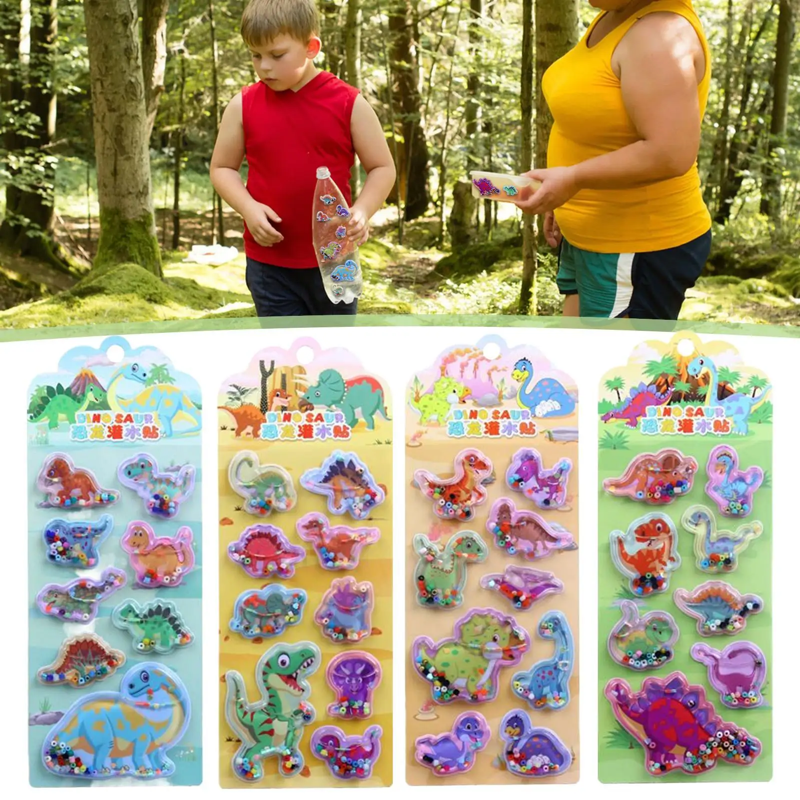 Autocollants 3D 4 pièces pour coque de téléphone, autocollants de bouteille d'eau de dessin animé pour étudiants, enseignants, enfants artistes