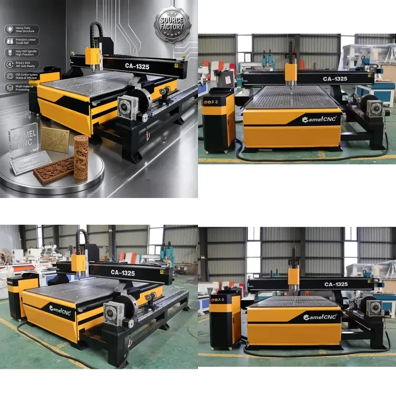4 Axis CNC Router Metal Cutting Machine 3D Wood Carving CNC Router With CE Certificate