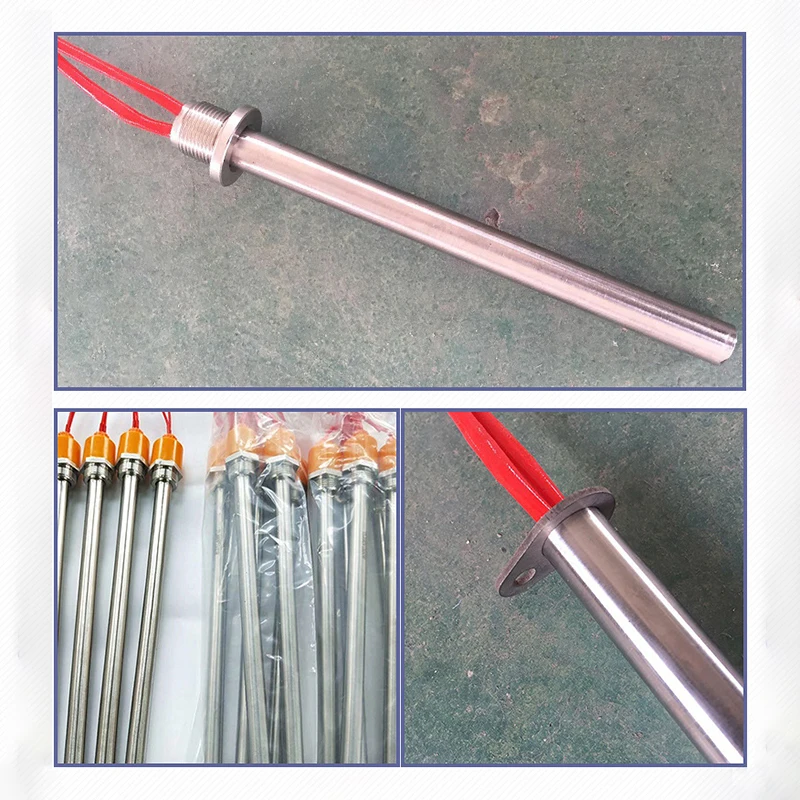 60W Mold Cartridge Heaters Cylindrical Tubular Ignition Igniter Hot Rod 6/8/10/12mm Tube Stainless Steel Tubular Heating Element