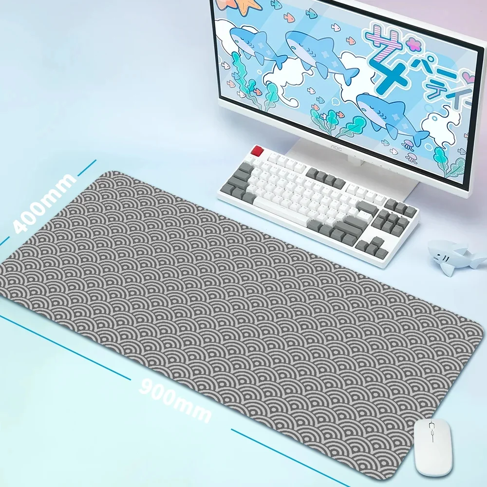 

HD NEW Chinese style patterns XXL Black and white Desktop Expansion pad hot sale mouse pad office Anti-slip Simplicity Mousepad