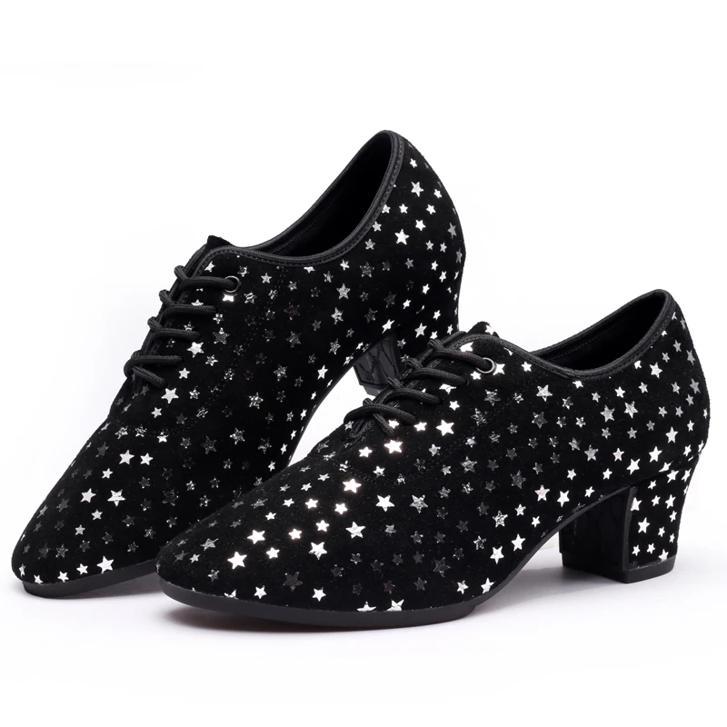 Indoor Suede Adult Women Teacher Shoes Square Dance Rubber Soled Shoes Latin Dance Sneakers Breathable Modern Dance Shoes