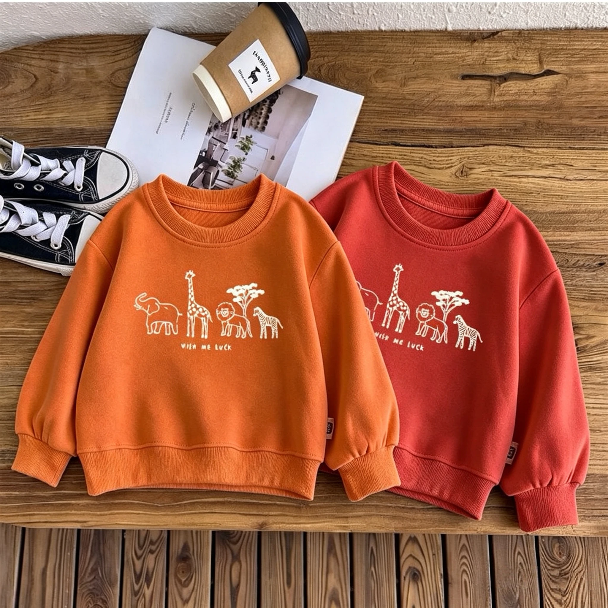 6m-6y Children's Wear Tops Long Sleeve Crewneck Hoodie Autumn Clothing Simple Fashion Casual Sweatshirts Korean Style Hoodies