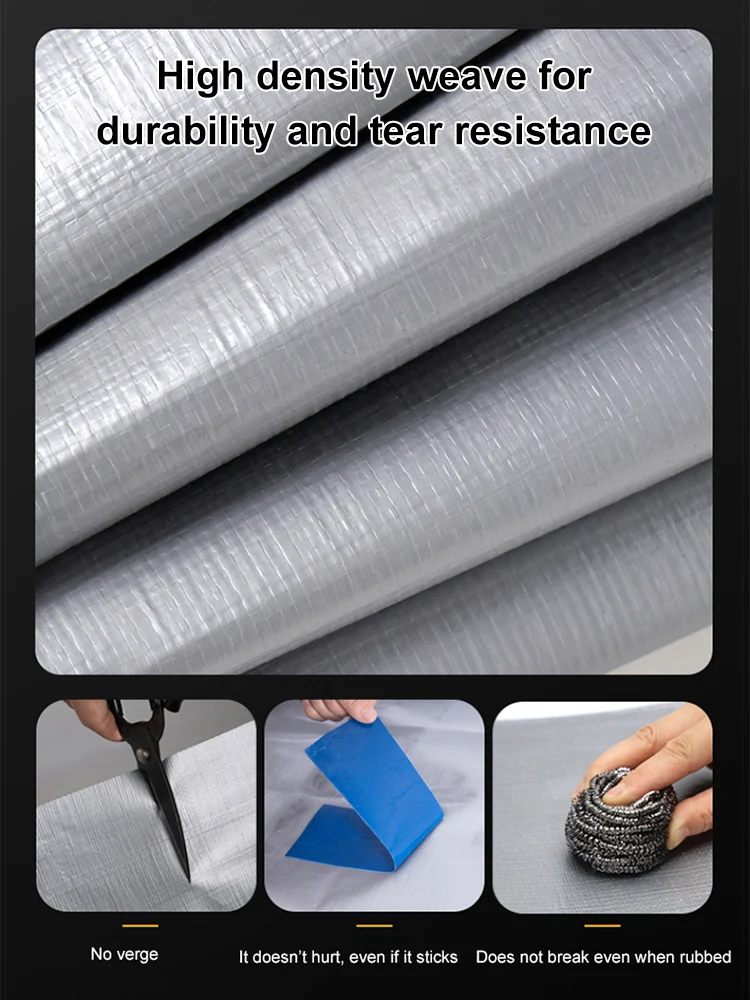 Thickened Sunshade Tarpaulin Truck Outdoor Sunscreen Tarpaulin Waterproof Double Silver Thickened Sunshade Cloth Rainproof Cloth image 4