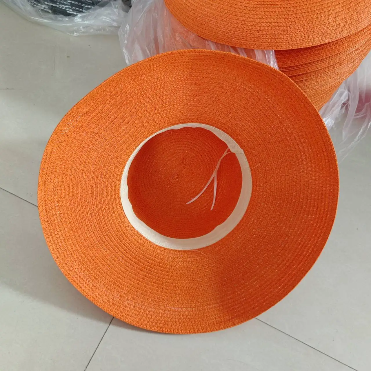 Orange Hat 2023 New Women\'s Sun Hat Folding Beach Hat Big brim Travel Sunscreen Hepburn Sun Hat шляпа женская летняя