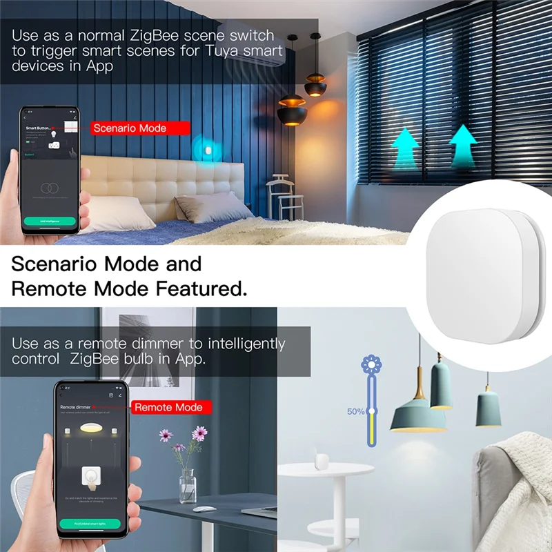 Tuya ZigBee 3.0 Smart Gateway Hub Smart Home Wireless Remote Control 1-Link Key Switch Wireless Scene Switch